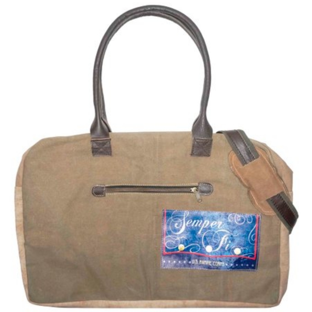 Vintage Addiction Military Tent Travel Bag (Semper Fi Marines)